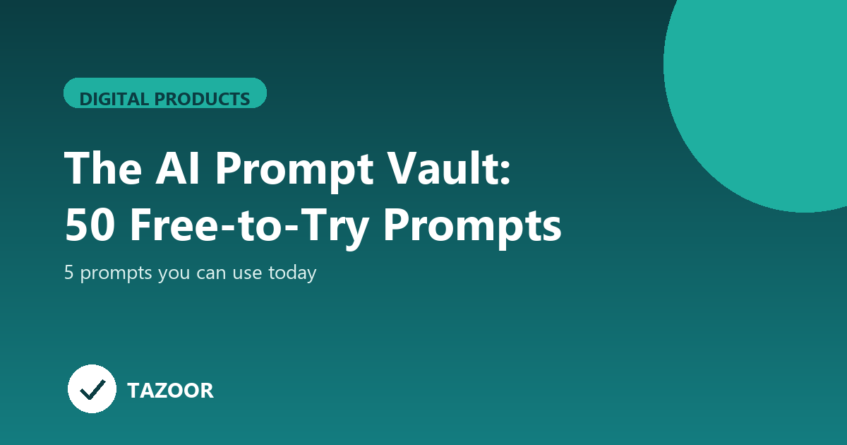 The AI Prompt Vault banner
