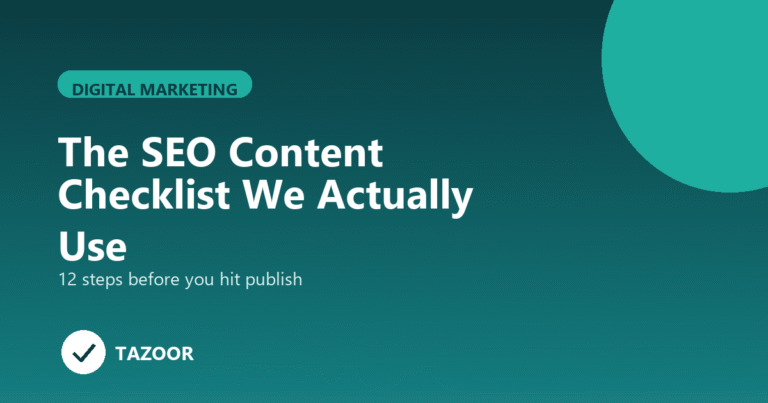 seo content checklist
